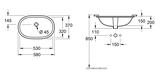 Lavabo âm bàn Villeroy & Boch O.Novo 41625001 (53cm)