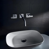 Vòi lavabo âm tường Axor Citterio M 3-Loch 34313000 + Đế âm Axor 10303180