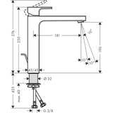 Vòi lavabo Hansgrohe Vernis 71590000