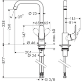 Vòi rửa bát Hansgrohe Focus M41 31821000