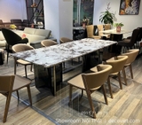 Bộ Bàn Ăn 8 Người Mặt Đá 2408S
