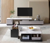 Combo Kệ Tivi Bàn Trà Mặt Đá 57T