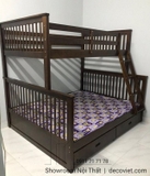 Giường Tầng Trẻ Em 1T – Nâu