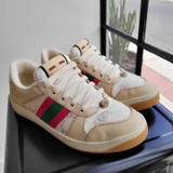 Giày Gucci Wmns Screener 'White GG Lamé' ‎