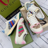 Giày Gucci Women’s Screener Sneaker With Crytals 'Hồng Baby'