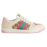 Giày Gucci Women’s Screener Sneaker With Crytals 'Hồng Baby'