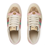 Giày Gucci Women’s Screener Sneaker With Crytals 'Hồng Baby'