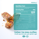 Thanh Ngũ Cốc Crunchy Granola Bar Không Đường Tinh Luyện Hebekery - 200g