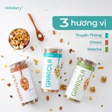 Granola Siêu Hạt 3 Vị Truyền Thống, Choco, Matcha - Ngũ Cốc Ăn Vặt Dinh Dưỡng Cao Cấp Ăn Kiêng Lành Mạnh by Hebekery