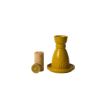 Fairy Dance Ceramic Candle Holder - Mustard
