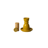 Fairy Dance Ceramic Candle Holder - Mustard