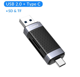 Đầu đọc thẻ SD/Micro Orico 2in1 USB/TypeC 2.0