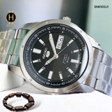 Đồng Hồ Nam Seiko Automatic SNKN13J1 Dây Thép Vỏ Trắng Mặt Đen