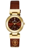 ĐỒNG HỒ NỮ BENTLEY BL1858-102LKDD QUARTZ RED DIAL CASE GOLD DÂY DA