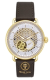 ĐỒNG HỒ NAM BENTLEY BL1798-20KWD-K AUTOMATIC SKELETON CASE GOLD DÂY DA