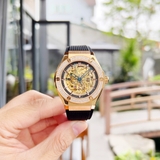 ĐỒNG HỒ OLYM PIANUS OP990-45.24ADGK-GL-D SKELETON  CASE GOLD DÂY CAO SU