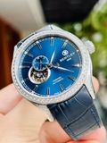 ĐỒNG HỒ NAM BENTLEY BL1784-252WNN-S2 DIAMOND BLUE TONE DÂY DA