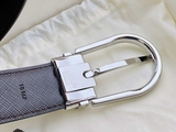 Dây Lưng Montblanc Horseshoe Buckle Shiny Pall-Coated Reversible Black/Brown Saffiano 113834