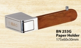 Hộp đựng giấy vệ sinh Inox Bao BN253G ốp gỗ - Phụ kiện nhà vệ sinh, nhà tắm