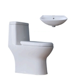 Combo Bồn cầu 1 khối Siton S600 + lavabo treo trường Siton S102