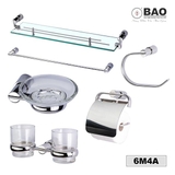 Bộ phụ kiện Inox Bao 6M4A (có bán lẻ) - Phụ kiện nhà vệ sinh, nhà tắm