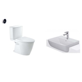 [Combo Inax] Bàn cầu cảm ứng ACT-602 + Lavabo inax L-345 bán âm bàn