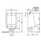 Bản vẽ kỹ thuật Bồn tiểu nam American Standard VF-6401 treo tường