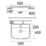 Lavabo chậu rửa mặt American Standard VF-0462 bán âm