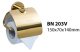 Hộp đựng giấy vệ sinh Inox Bao BN203V mạ vàng - Phụ kiện nhà vệ sinh, nhà tắm