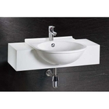 Lavabo chậu rửa mặt Caesar LF5302 bán âm dương vành