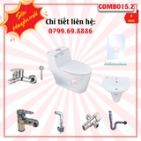 Combo Bồn cầu 1 khối Bồn cầu Ryoni 816P COMBO15.2