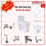 Combo Bồn cầu 1 khối Bồn cầu Ryoni 817P COMBO18.2