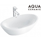 Lavabo chậu rửa mặt Inax AL-465V đặt bàn sứ Aquaceramic chống bám bẩn (AL465V)