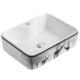 Lavabo Timo đặt bàn hươu nai đen vuông LD301