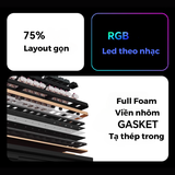 Infi75 Lite - Bàn phím cơ custom 75% núm xoay, 3 mode, RGB