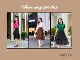 99 Mẫu chân váy xòe dài nữ tính thanh lịch cực tôn dáng