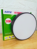 Đèn ốp trần tròn 24W - ánh trắng trắng MPE viền đen