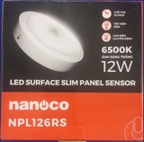 Đèn ốp trần tròn cảm biến 12W ánh sáng trắng NANOCO NPL126RS