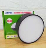 Đèn ốp trần tròn 16W - ánh sáng trắng MPE viền đen