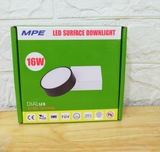 Đèn ốp trần vuông 16W - ánh sáng trung tính MPE viền trắng