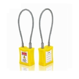 Ổ KHÓA AN TOÀN 1 CHÌA SỢI CÁP DÀI Lockout BAN-S03 / Light Thermal Small Cable steel Padlock - KD 1 key/ padlock Red