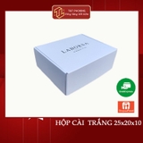 25x20x10 Hộp carton trắng đựng túi sách