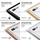 Khung tranh hợp kim nhôm cao cấp viền tròn qaha tranh – nhiều kích thước & đa dạng màu sắc