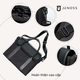 Varro Lucius Briefcase - Túi Văn Phòng Unisex Da Cao Cấp Chống Sốc & Nước Canvas Nam Nữ Công Sở Laptop 14 15.6 inch Chính Hãng Jenoss