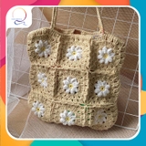 CROCHET BAGS DAISY-cream
