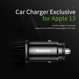 Tẩu Sạc Nhanh Ô Tô Baseus Square Metal 30W PPS Car Charger(PD3.0、QC4.0+SCP、AFC)