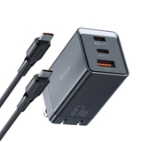 Cốc Sạc Nhanh Mcdodo 67W 2C1U Gan5 mini Fast Charger Kit Pro (2 Type-C + USB, Kèm cáp)