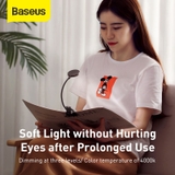 Đèn đọc sách mini, pin sạc tiện dụng Baseus Comfort Reading Mini Clip Lamp ( Dịu mắt, chân kẹp, 3 mức sáng, 350mAh, 24h sử dụng)