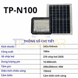 Đèn Pha Chống Chói Năng Lượng Mặt Trời Bản Tiêu Chuẩn TP-N100