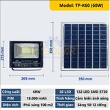 [60W] ĐÈN PHA NĂNG LƯỢNG MẶT TRỜI BẢN NÂNG CẤP TP SOLAR TP-K60 MỚI NHẤT